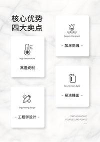 美式厨房陶瓷水槽洗菜盆复古半嵌入式家用大单槽超深一体盆