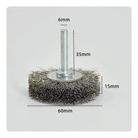 Shank Mounted Wire Wheel High-Density Bristles Rotary Tool Wire Brush for Garage