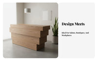 Modern Design Reception Counter Multi-Functional Cashier Desk Stable Structure Reception Counter with Storage Scratch-Resistant for Salon Team, Receptionists, Small Business Owners, Retail Retail Establishment, Medical Office, Lobby, Office