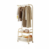stand-alsinglestanding Valet with Tray Integrated Hanger Coat Stand Stable Base for Adults