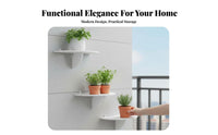 Semicircle Hanging Container on the vertical surfaceMounted Plant Holder Space-Saving for Entrymethod