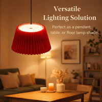Pleated Lampshades for Ceiling Lights and Table Lamps, Vintage Cone Shape Lampshade for Living Room