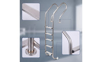 Stainless Steel Pool Ladder Non-Slip Pool Ladder with Handrails Polished