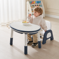 Kids Table and Chair Sets, Toddler Table and Chairs with 12 Watercolor Pens, Childrens Play Activity Table, Sturdy Material Desk