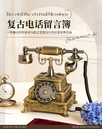 跨境欧式音频留言簿复古旋转装饰聚会婚礼派对宾客祝福留言设备