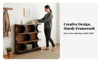 Vintage design Arched Top Cabinet Multi-Functional shelving unit adaptable Storage Furniture Space-Saving for Apartment Dwellers, Interior Design aficionados, Entryway, Living Room, Home Office, Bedroom