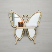 Wooden Craft Butterfly Flower Pot Holder Space Saving Home Decor Easy to Install