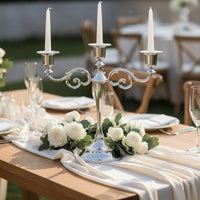 Gold Metal Candelabra Romantic 5 Arm Candelabra Easy to Assemble for Hotel