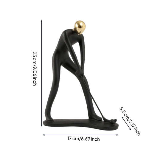 Contemporary Golf Figurine Resin Display Decoration Room Ornament for Office
