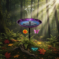 Metal Bird Bath Stable Base Detachable Bird Bath Bowl Weatherproof for Backyard