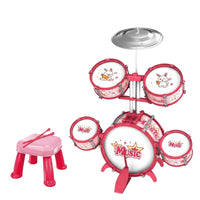 Drum Set with Drumsticks Lightweight Jazz Drum Toy Glossy for Young Children, Home