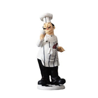 Creative Resin Chef Figurine Decorative Home Decor for Bar, Western Restaurant, Cafe, Cake Shop