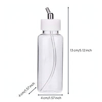 80cc Airbrush Paint Bottle with Nozzle Transparent Airbrush Paint Bottle Screw Cap Bottles Clear for Airbrushing
