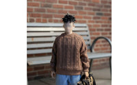 1/6 Scale Sweater Long-Lasting Material 1/6 Scale Figure Clothes Round Neck Doll Top Oversized Fit Miniature Knit Pullover