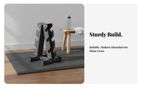 Space Saving V-Shaped Dumbbell Rack Heavy-Duty Vertical Dumbbell Stand Stable and Secure Complimentary Weight Organizer Non-Slip Feet for Home Gym