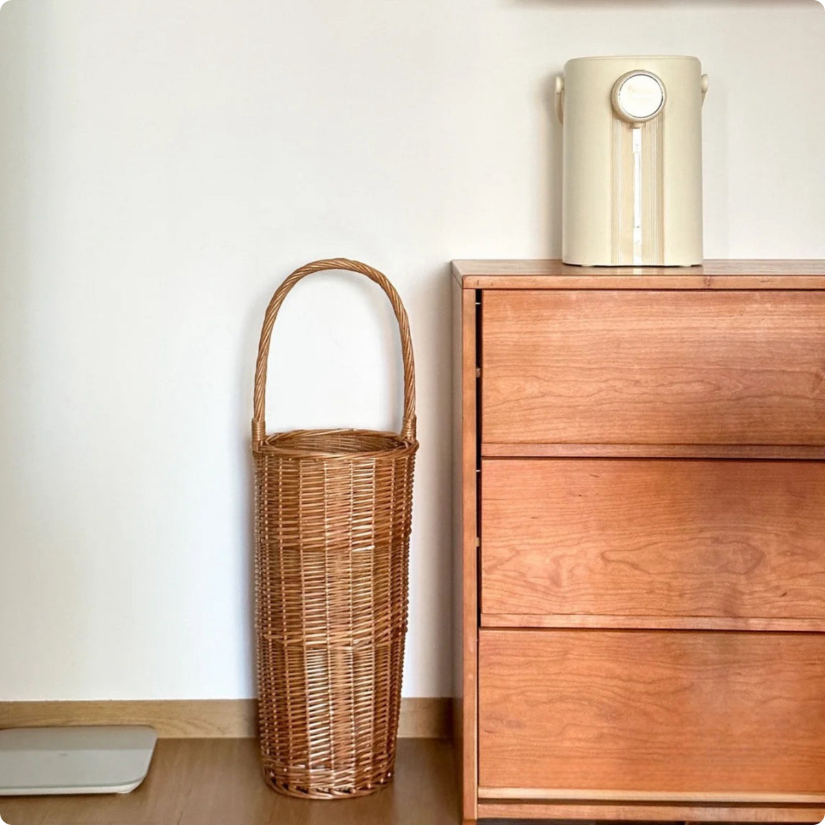 Woven Wicker Umbrella Stand Handwoven Home Storage Stable