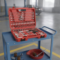 Mechanics Tool Set Vanadium Steel Mechanics Tool Set with 72-Gear Tools for Home Mechanics, Vehicle Owners, Garage, Workshop, Roadside Emergency