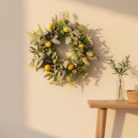 Artificial Lemon Wreath Maintenance-Effortless Lemon Wreath Vibrant Colors