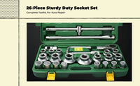 Steel socket wrench set for auto