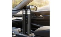 doubleUse Electric Heating Cup Digital Car Electric Heating Mug Compact Travel Kettle Stainless Steel for Travelers