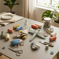 Patchwork Sewing Kit Nature-Themed Textile Craft Kit Slow Stitching for Weekend Crafting