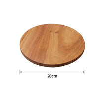 Wooden hot Pad Trivet Smooth Finish Round Wooden Heat Pad Non-Slip Coaster for Kitchen