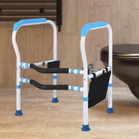 Toilet Rail with Suction Cups No-Drill Toilet Frame Freestanding for Seniors, Handicapped