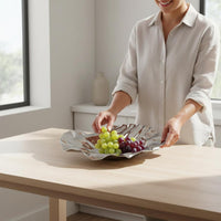 Stainless Steel Fruit Tray Minimalist Metal Snack Bowl Snack Bowl