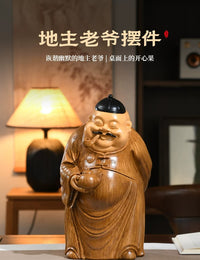 Chinese Style Landlord Figurine Resin Sculpture for Study or Tea Table