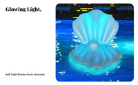 Inflatable Seashell Seat Princess Theme Party Decoration Reusable for Luau, Kids