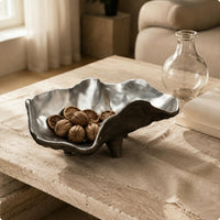 Retro Silver Tray Italian Aesthetic Catchall Bowl Easy to Clean