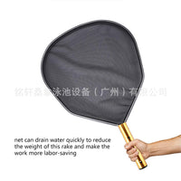 Factory Direct Swimming Pool Cleaning Tool Aluminum Frame Shallow Water Net with Reinforced Frame for Leaf Skimming
