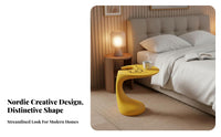 Bedside Table Nordic Design Bean-Shaped End Table Modern Aesthetic for Students
