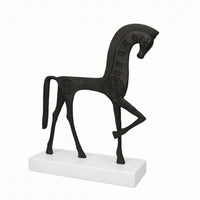 Horse Tabletop Ornament Stylized Standing Horse Figurine Fade-Proof
