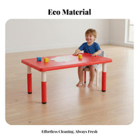 Kids Table and Chair Set Rounded Corners Childrens Table and Chair Set Easy to Clean Preschool Classroom Furniture for Parents, Bedroom