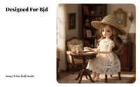 1/6 Scale Doll Hat Doll Boater Hat DIY Decoration for Crafters, Craft Projects, Summer Scenes
