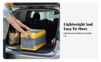 Large Capacity foldable Trunk Organizer Multi-Compartment foldable luggage Container Foldable Design Car Storage Portable for Travelers, Families, Shoppers, Grocery Shopping, highway Trips, Camping, SUV