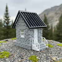 1/87 Scale Model House Unpainted 3D Printed Scenery Model for Hobbyists