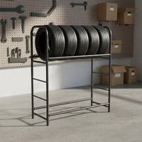 Rolling Tire Display Rack on Wheels Mobile Tire Rack Heavy Duty for Showroom