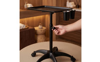Rolling Salon Tray Rolling Workstation Rolling Tray Movable Furniture for Hairstylists, Nail Technicians, Barbershop, Cosmetics Studio