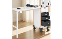 Fold-out Makeup Case with Table Portable Rolling Vanity Station Hard-Sided Makeup Train Case with Drawers Built-Info Nail Technicians, Beauty Salons, Studios