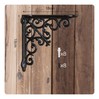 Cast Iron Shelf Bracket Vintage Design Iron Shelf Support for Plant Display
