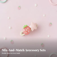 Strawberry Hair Fastener Cute Design Celestial Duckbill Fastener Nectarine Celestial Hair Pin Adorable Kids Strawberry Barrette