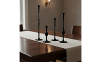 4 Pieces Taper Candle Holders Glossy Candlesticks with Round Bases Elegant Candlestick Holder for Homeowners