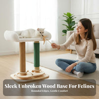 Wear-Resistant Cat clawing Pole with orb long-lasting Furniture Protector Low-Shedding Pet Supply Includes Dangling Toy for Indoor, Living Room, Home