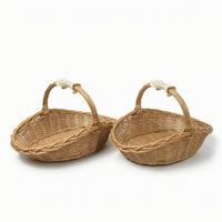 2 Pieces Woven Fruit Basket Open-Top for Home Organization