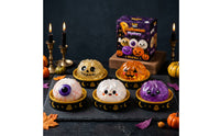 5 Pieces Stretchy Ghost Dumpling Squishy Glossy Press Toy with Tray Fidget Ghost Squishy Sensory for Party Favors