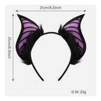 Soft & Fluffy Winged Creature Ear Headband Comfortable Fit Furry Winged Creature Flap Headband Lightweight Creature Ears Gentle on Hair for Halloween