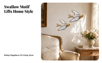 Swallow Wall Decoration Vintage Swallow Decor Resin Feather Texture