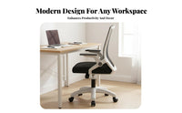 Ergonomic Task Chair Latex Seat Pad Mesh Spine Rolling Chair Adjustable Height Lumbar Support for Students, Study Room